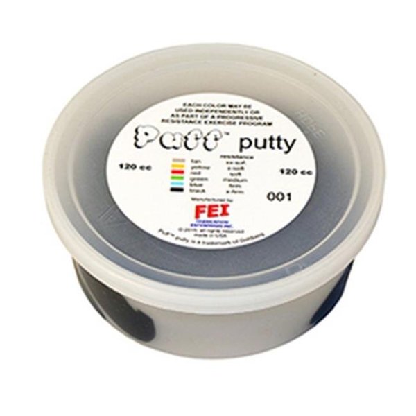 Fabrication Enterprises Fabrication Enterprises 10-1425 120cc Puff Lite Color-Coded Exercise Putty; X-Firm; Black 10-1425